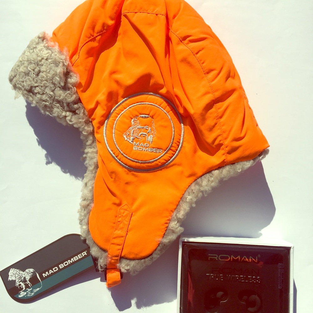 Mad Bomber Orange Winter Hat (Bluetooth)